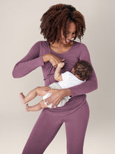 Load image into Gallery viewer, Jane Nursing Pajama Set | Burgundy Plum