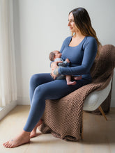 Load image into Gallery viewer, Jane Nursing Pajama Set | Slate Blue